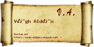 Végh Aldán névjegykártya